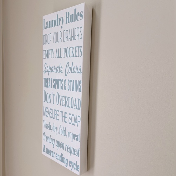 Laundry Rules Wall Hanging Louise Carey EUC - Picture 6 of 13